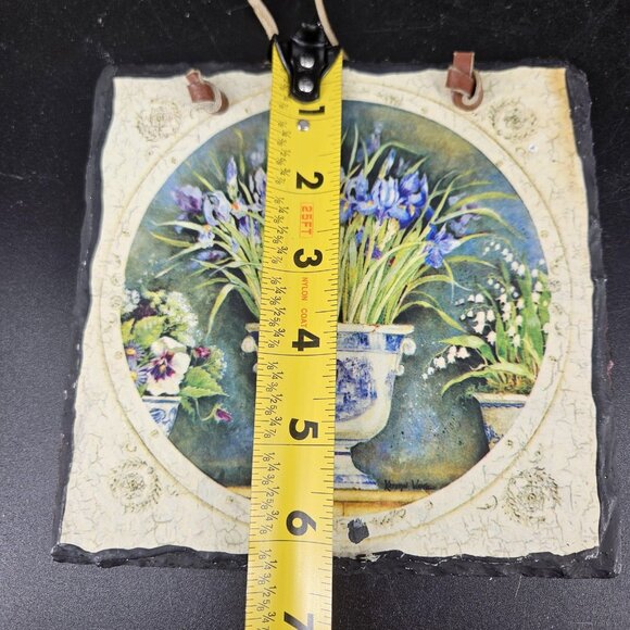 Decorative Slate Wall Art Set 3 Annie LaPoint Botanical Garden Kitchen Evergreen - Picture 8 of 9